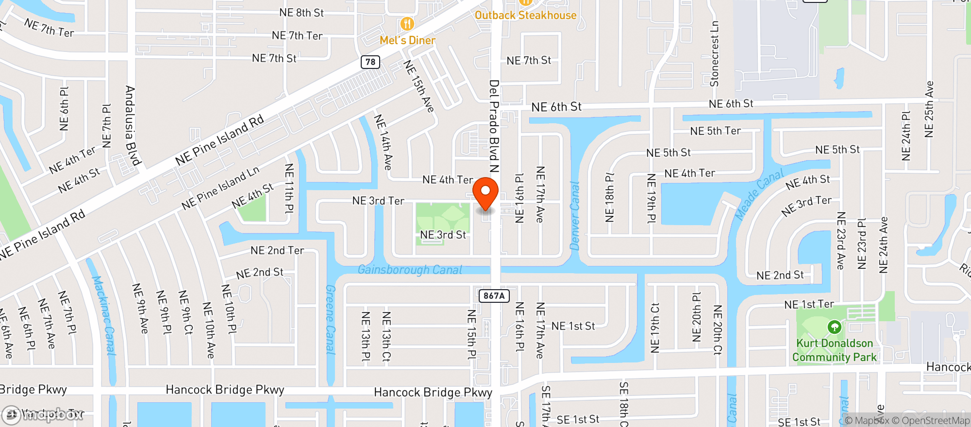 Map showing Del Prado Chevron-44640