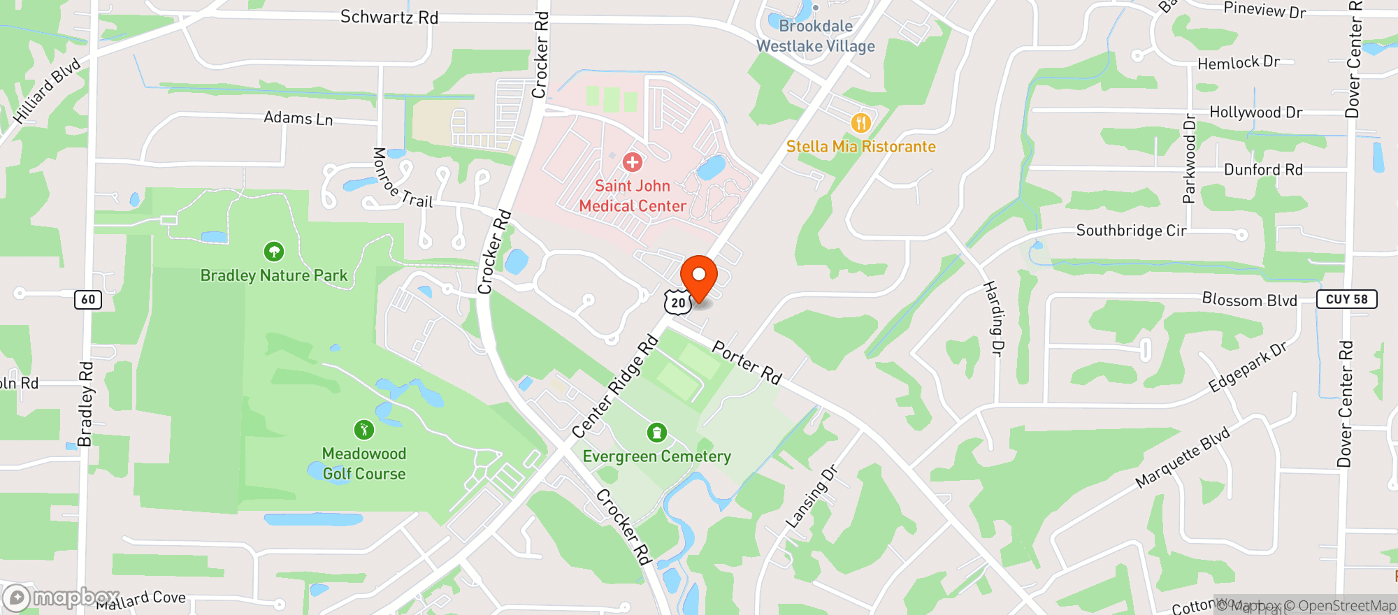Map showing Convenient Center Rdg Wlk
