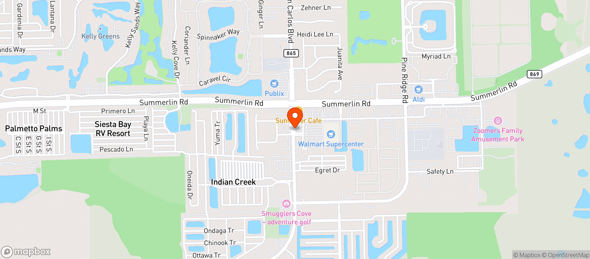 Map showing Walmart Supercenter
