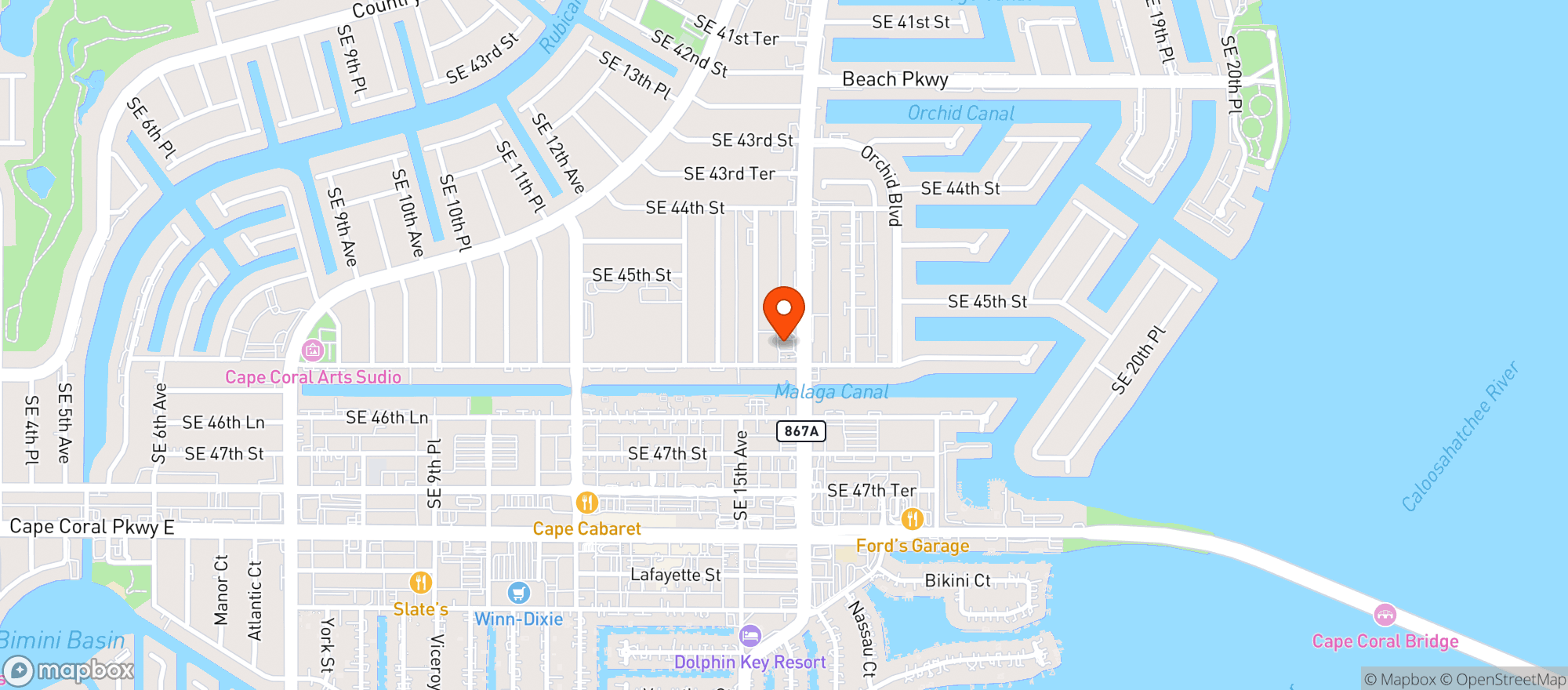 Map showing Daybreak Market & Fuel