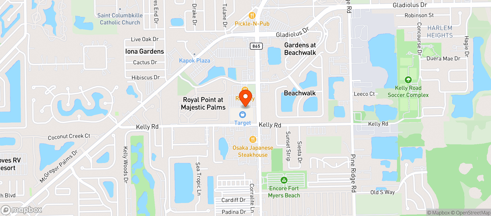 Map showing Supertarget