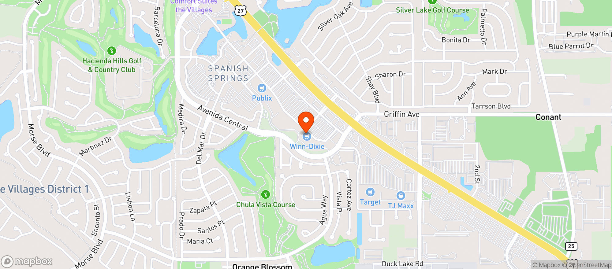 Map showing Winn Dixie 2337