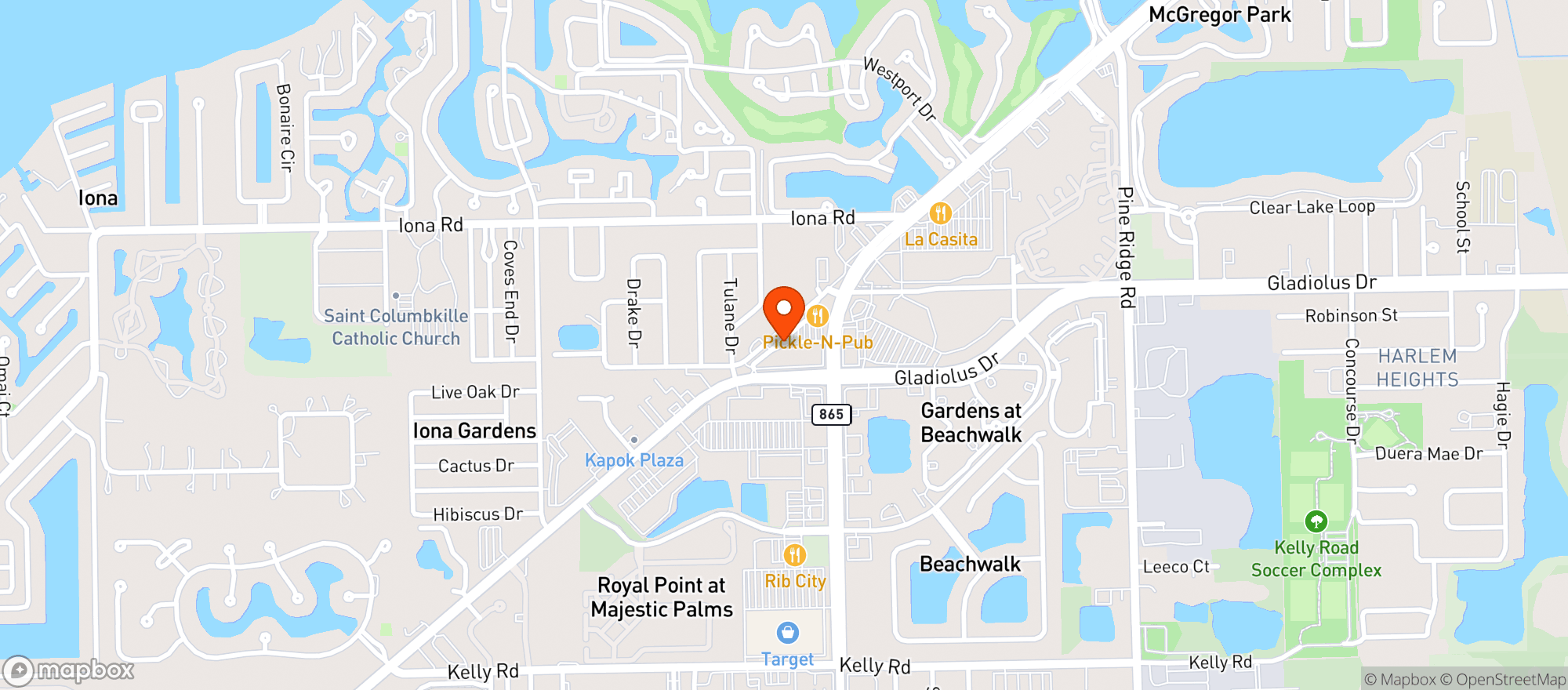 Map showing Echo