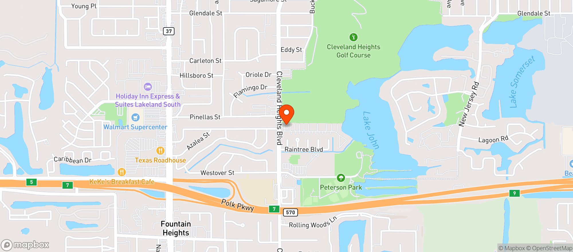 Map showing Lucky Mart