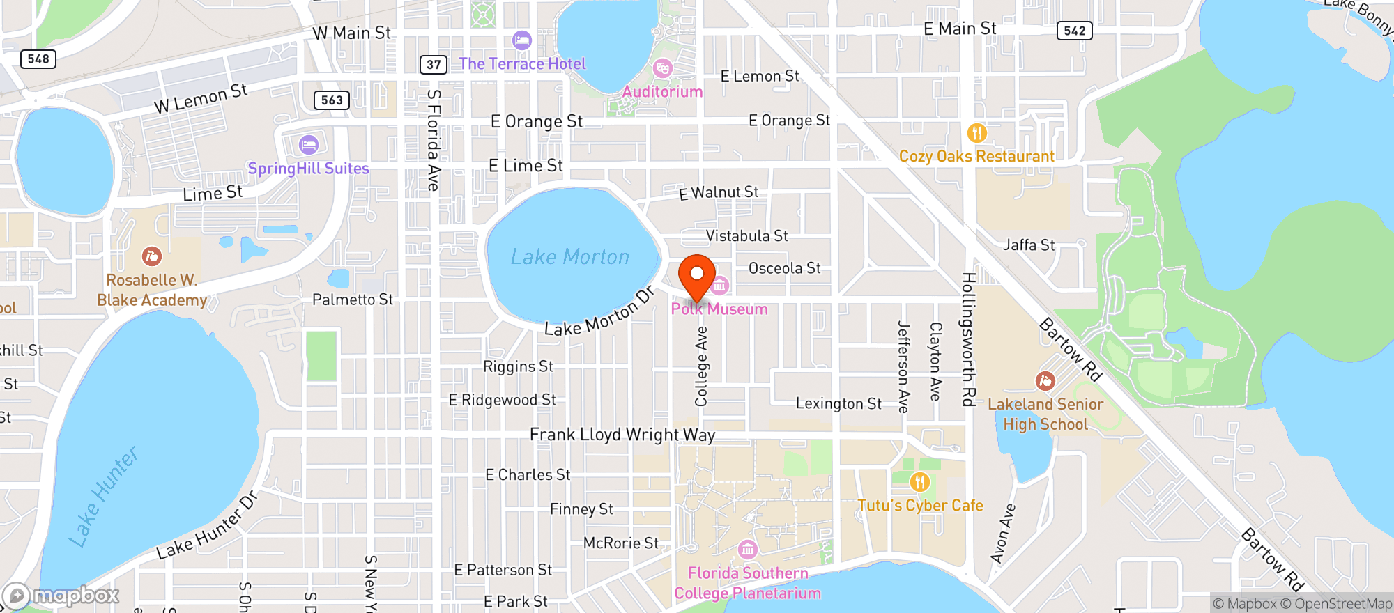 Map showing Peach House