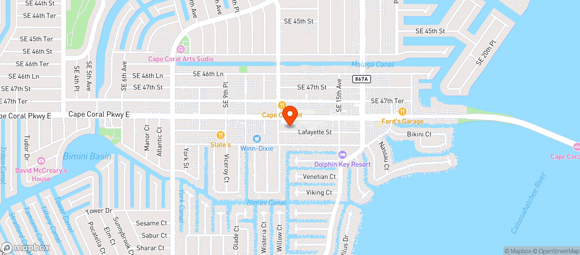 Map showing Independent Pub
