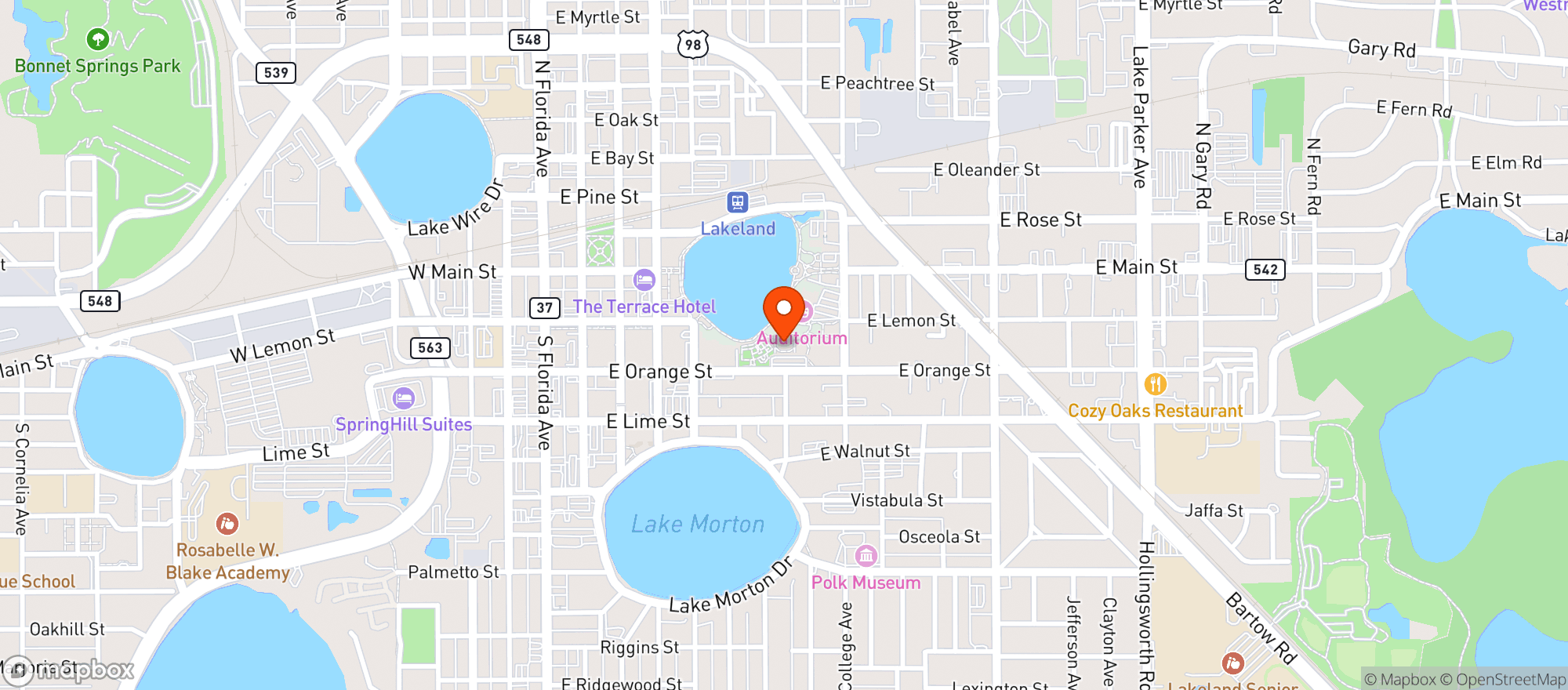 Map showing Garden Bistro