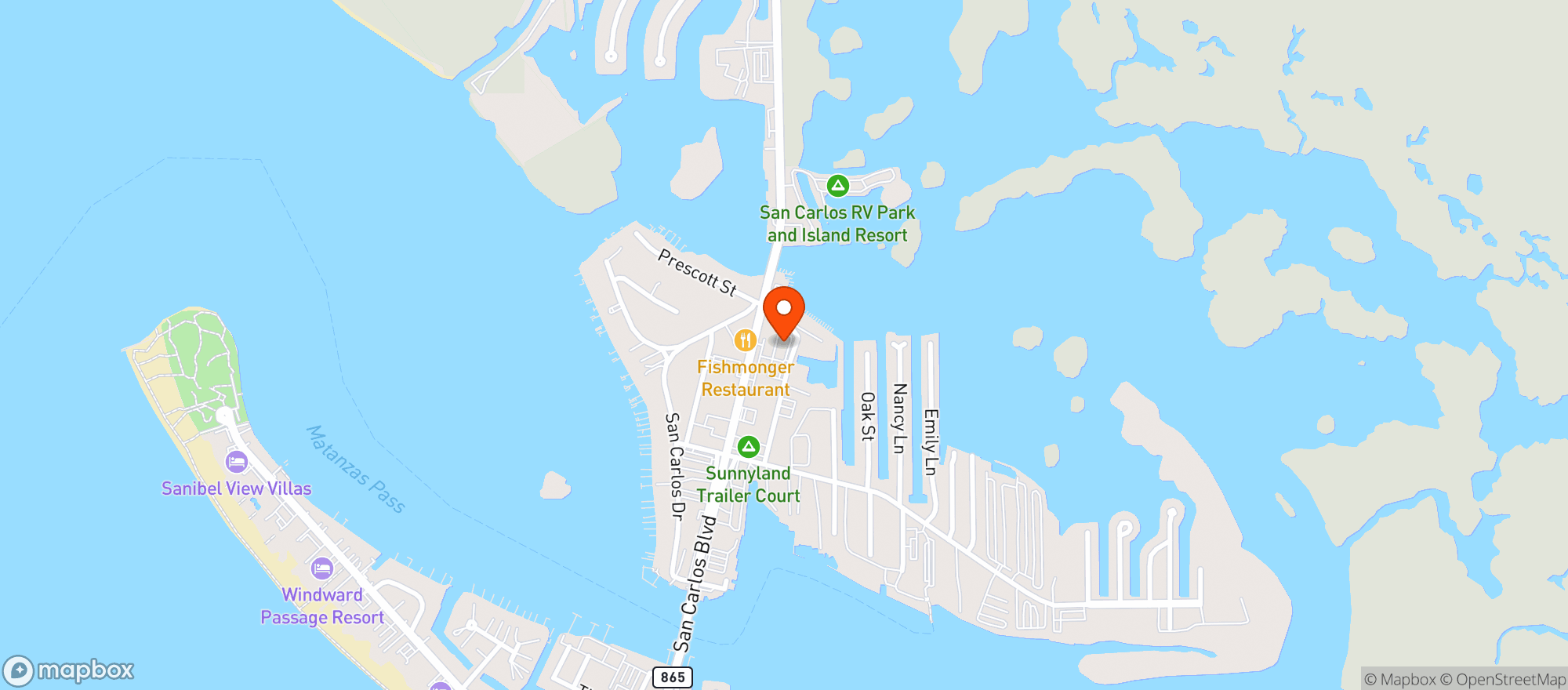 Map showing American Legion