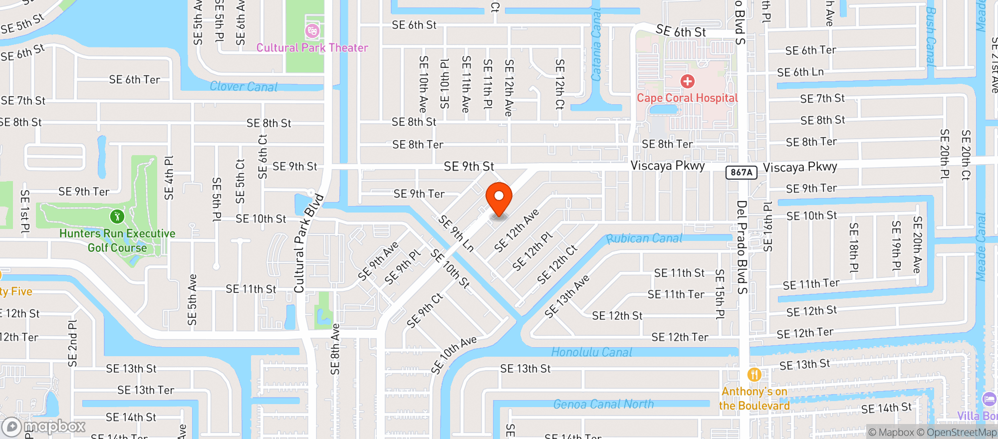 Map showing Circle K # 7429