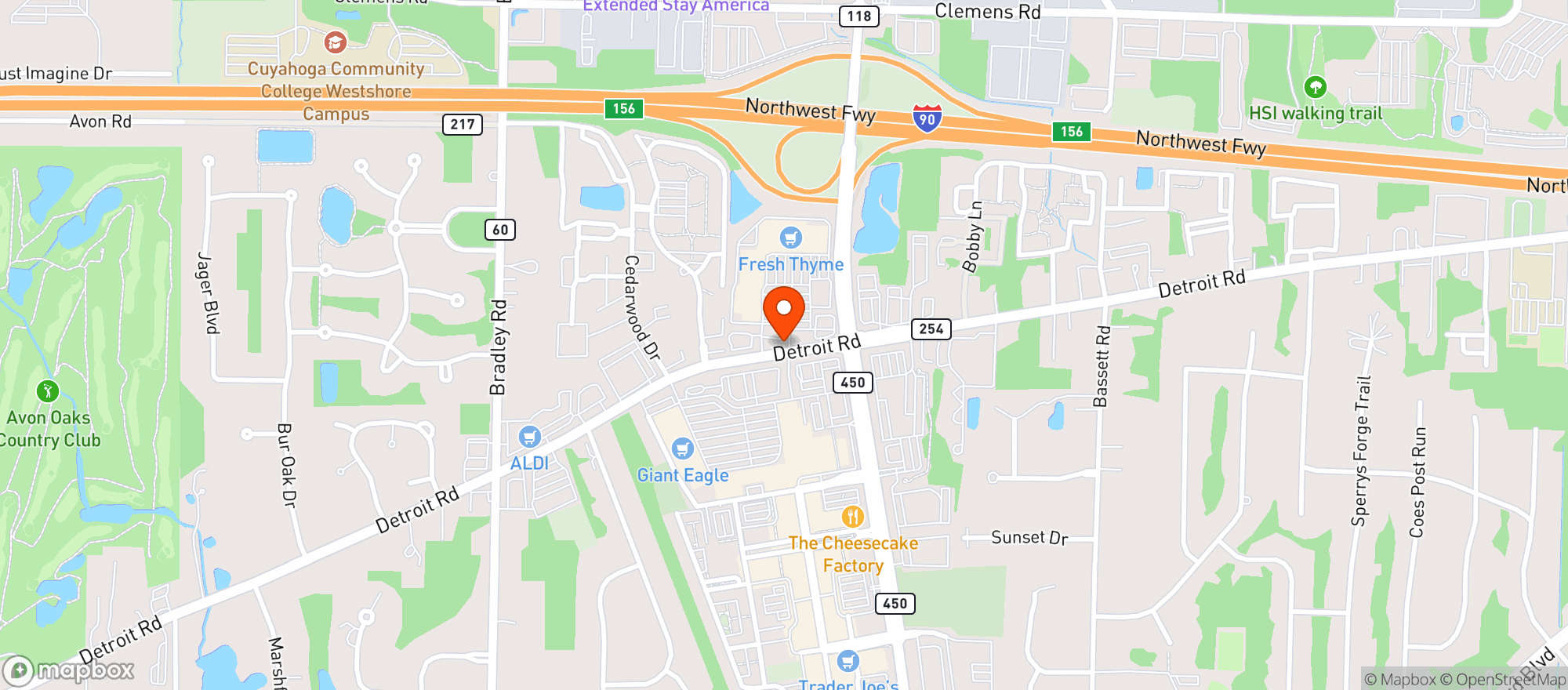 Map showing Fresh Thyme