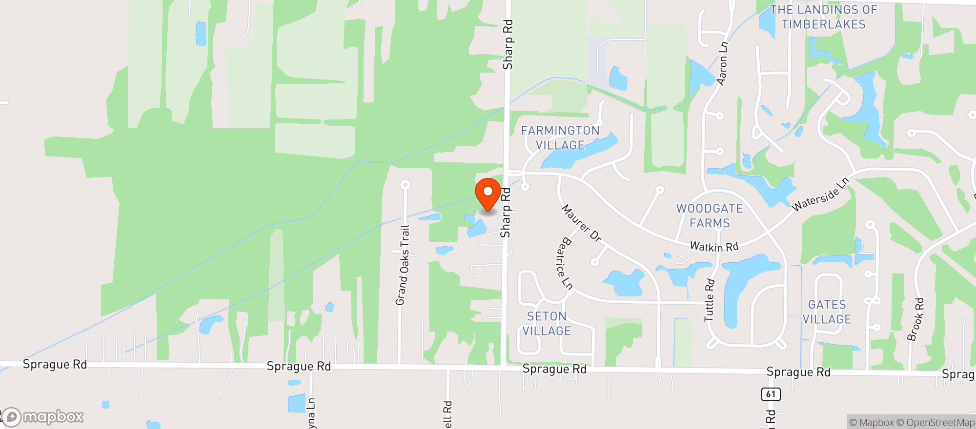 Map showing Orange Theory Fitness