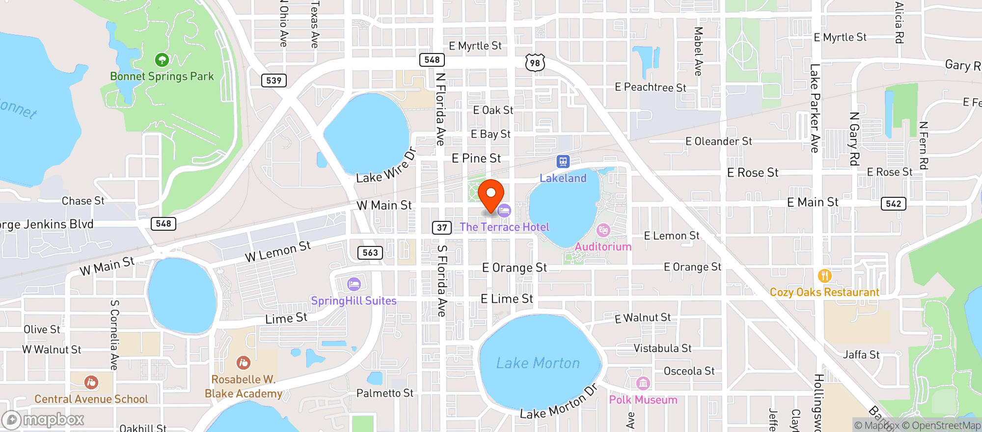 Map showing Frescos Bakery & Bistro