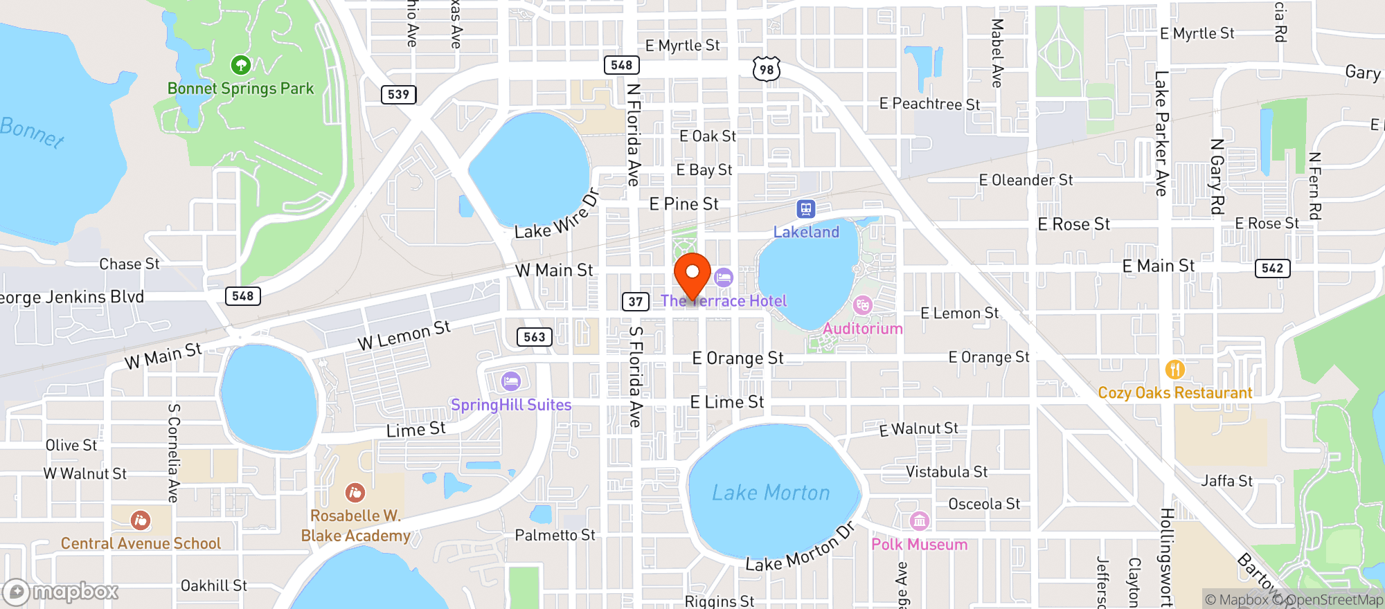 Map showing Dissent Craft Brewing - Lakeland