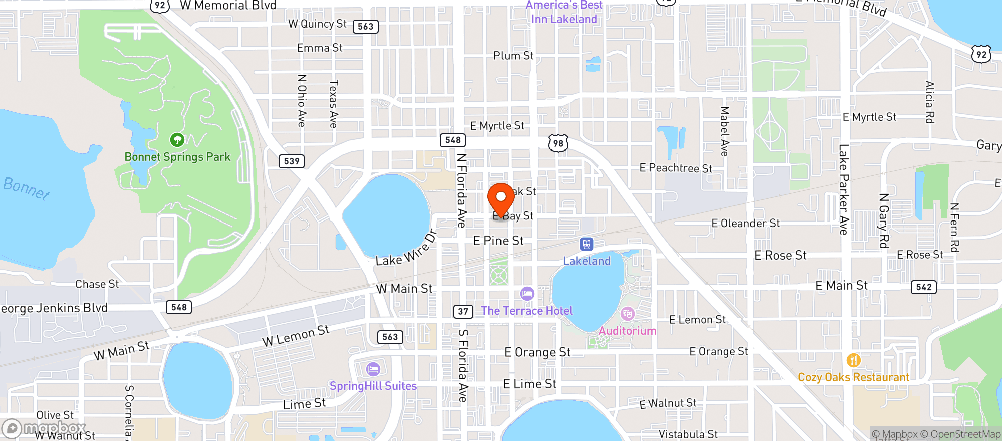 Map showing Bay Street Bistro