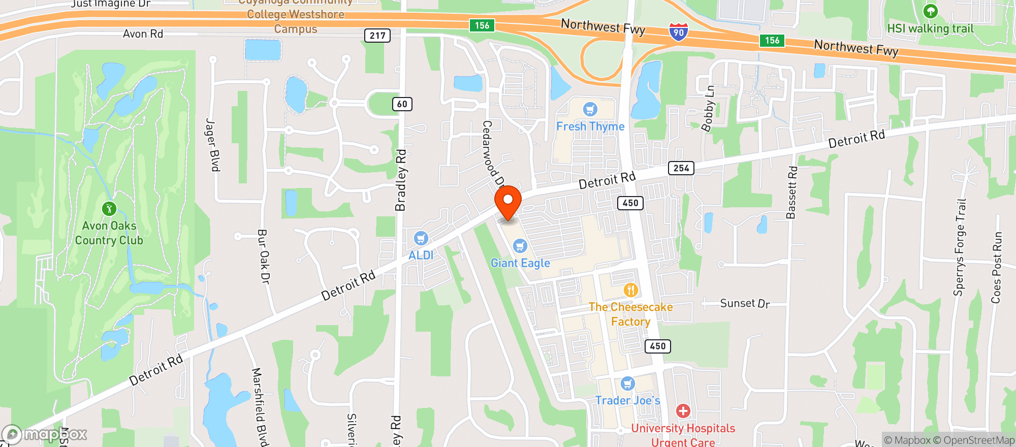 Map showing Kerwell Premium Wellness House - Westlake