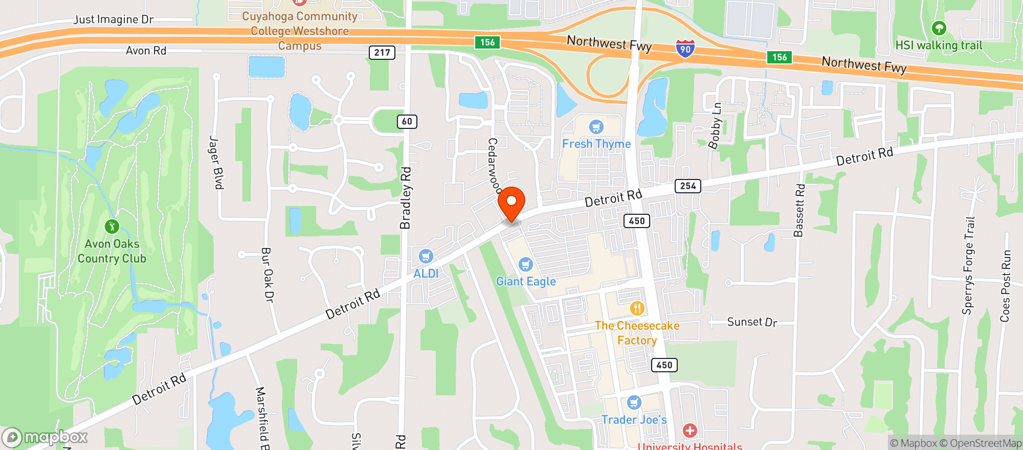 Map showing Market District - 1216 - Westlake