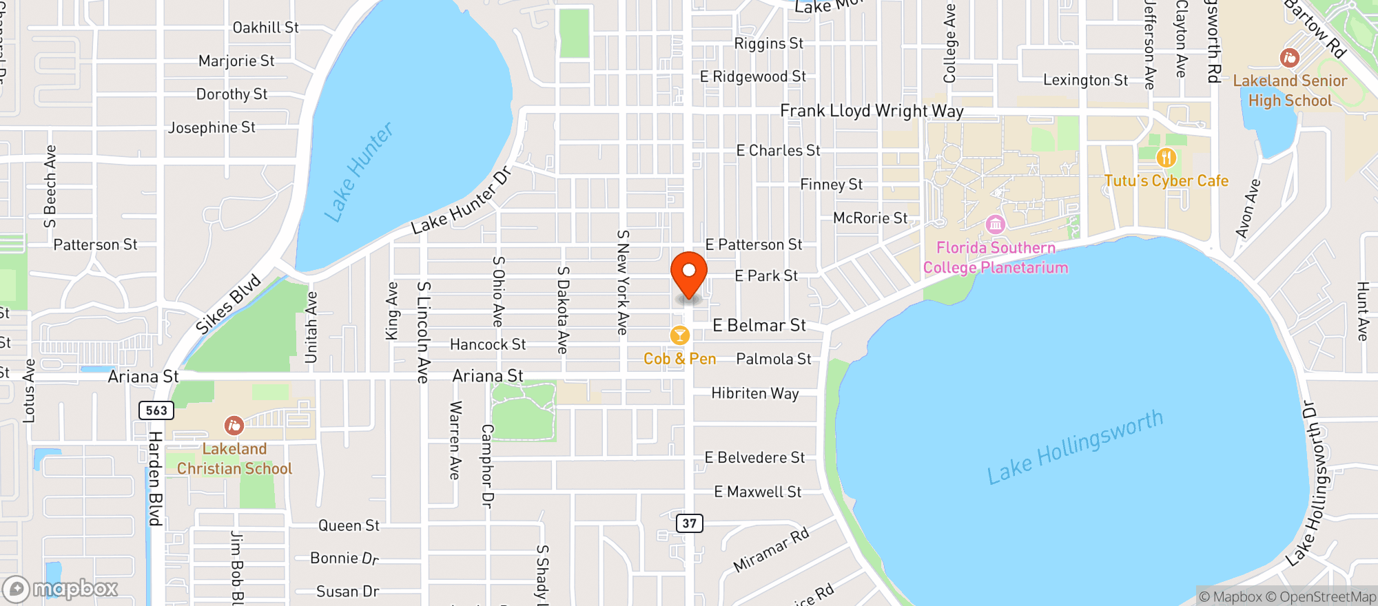 Map showing Southside Package