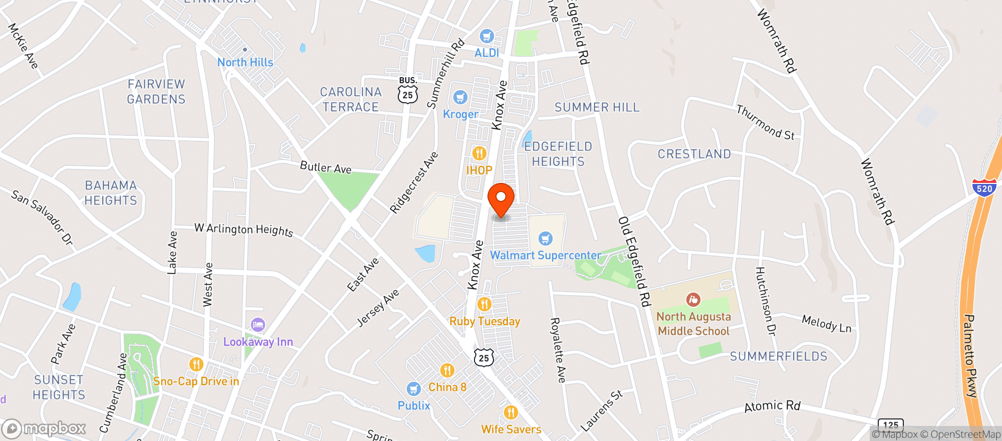 Map showing Walmart Supercenter