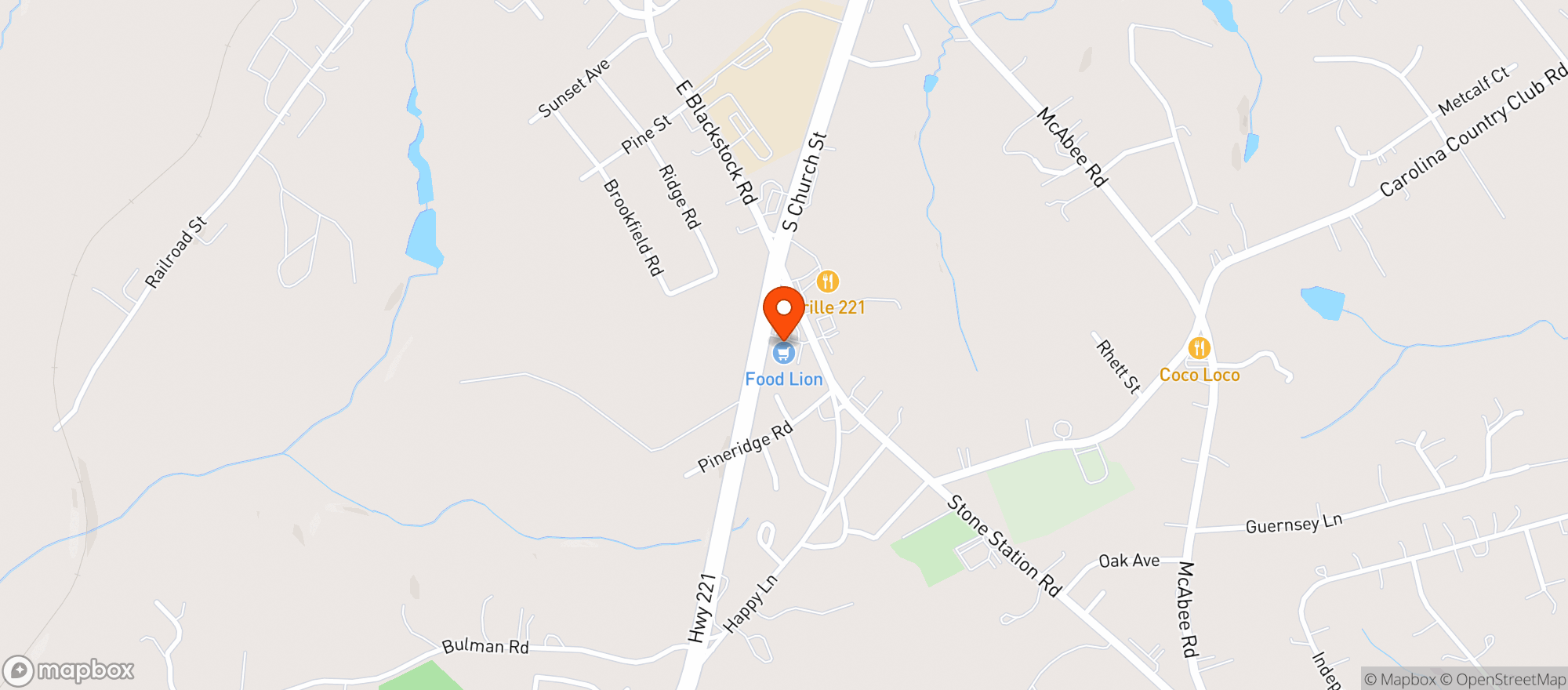Map showing Food Lion