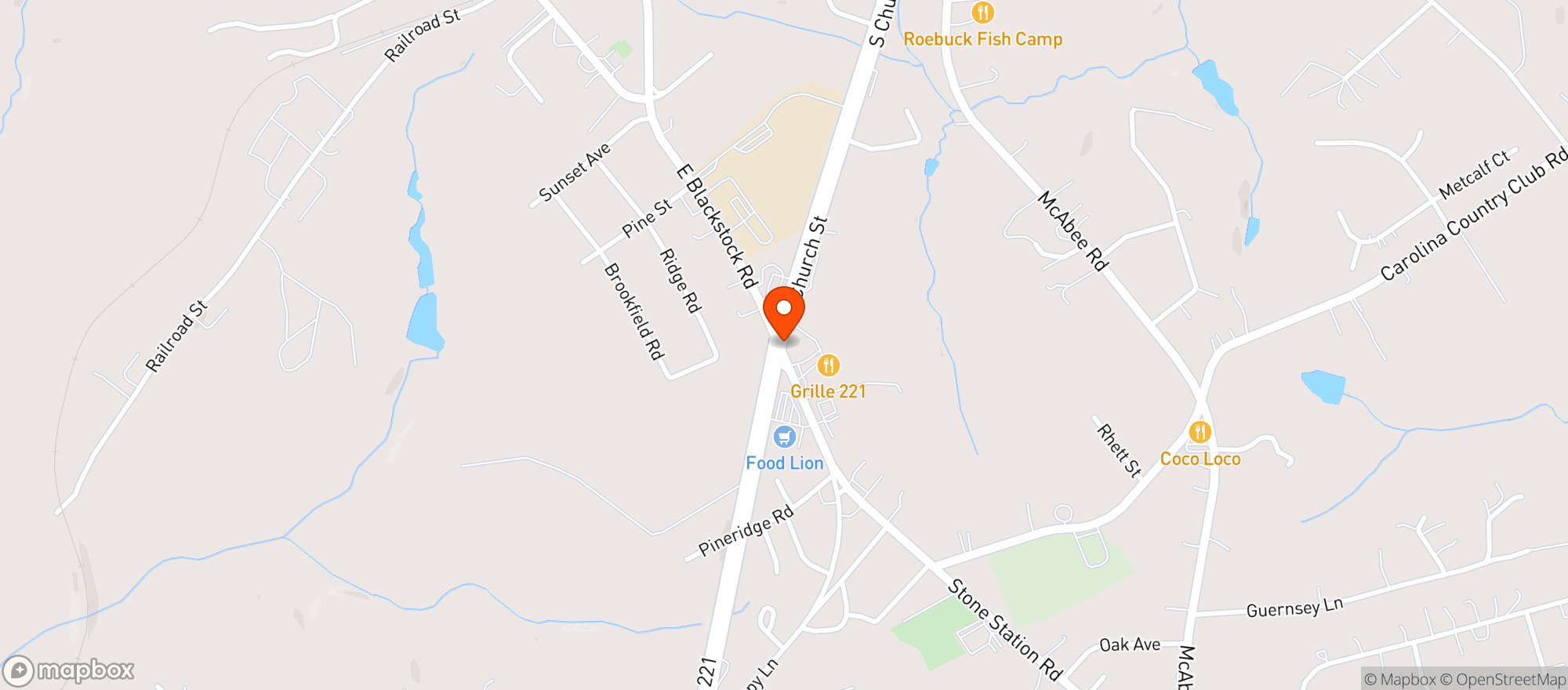 Map showing Grill 221