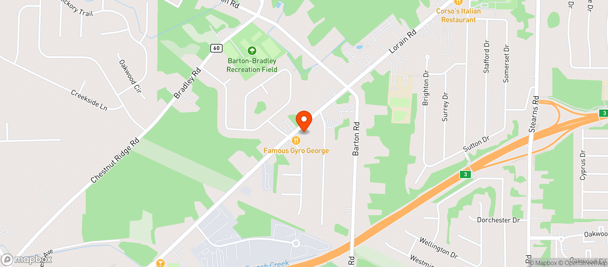 Map showing Zip Thru Beverage