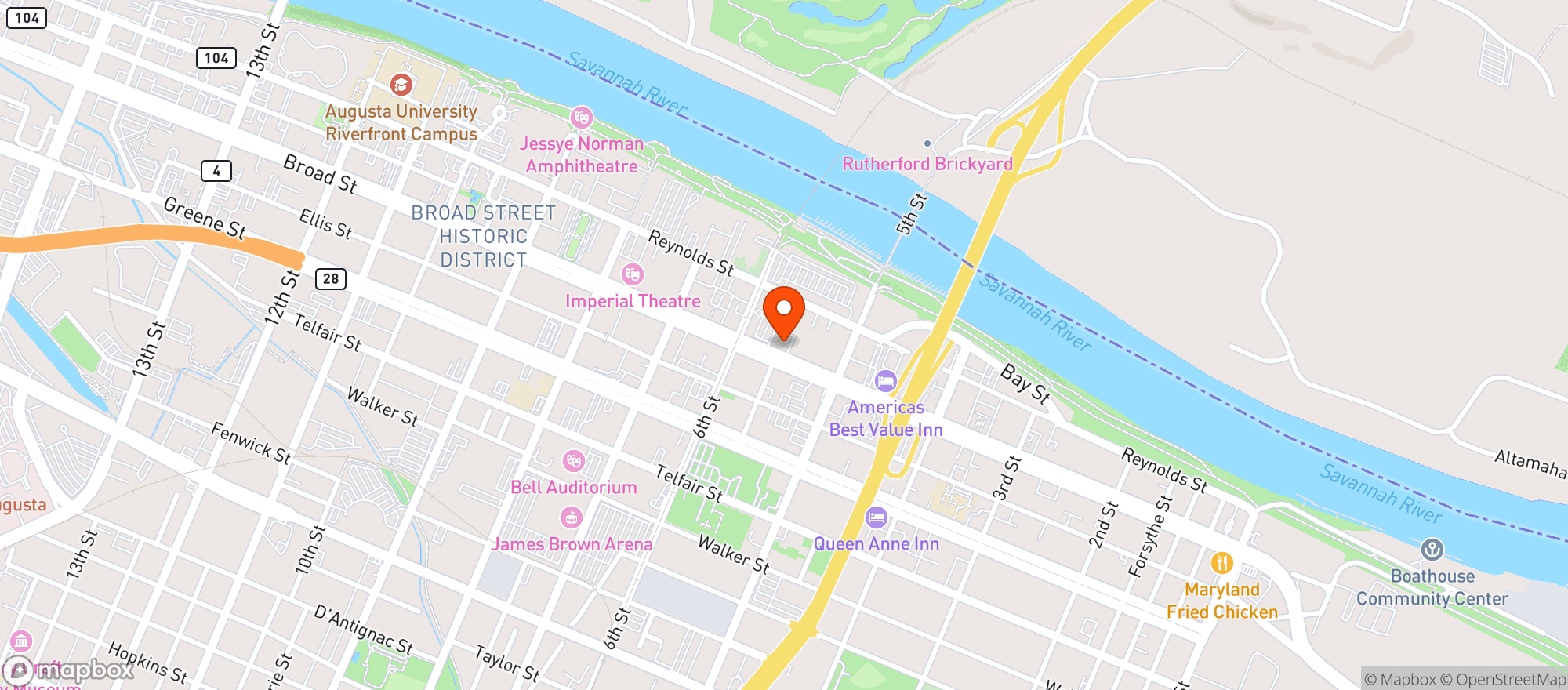 Map showing 5th And Fire