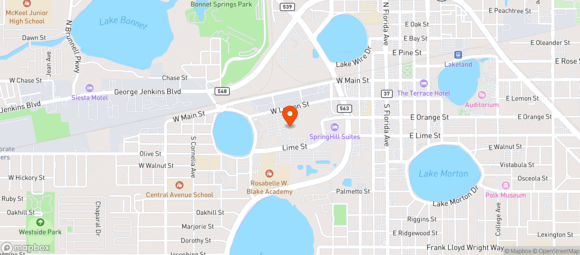 Map showing Levy Rp Funding Center