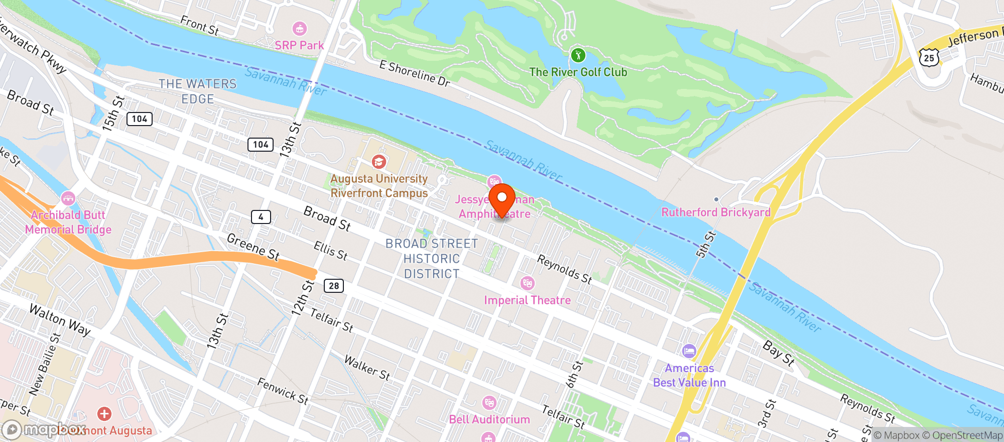 Map showing The Boll Weevil Cafe And Sweetery