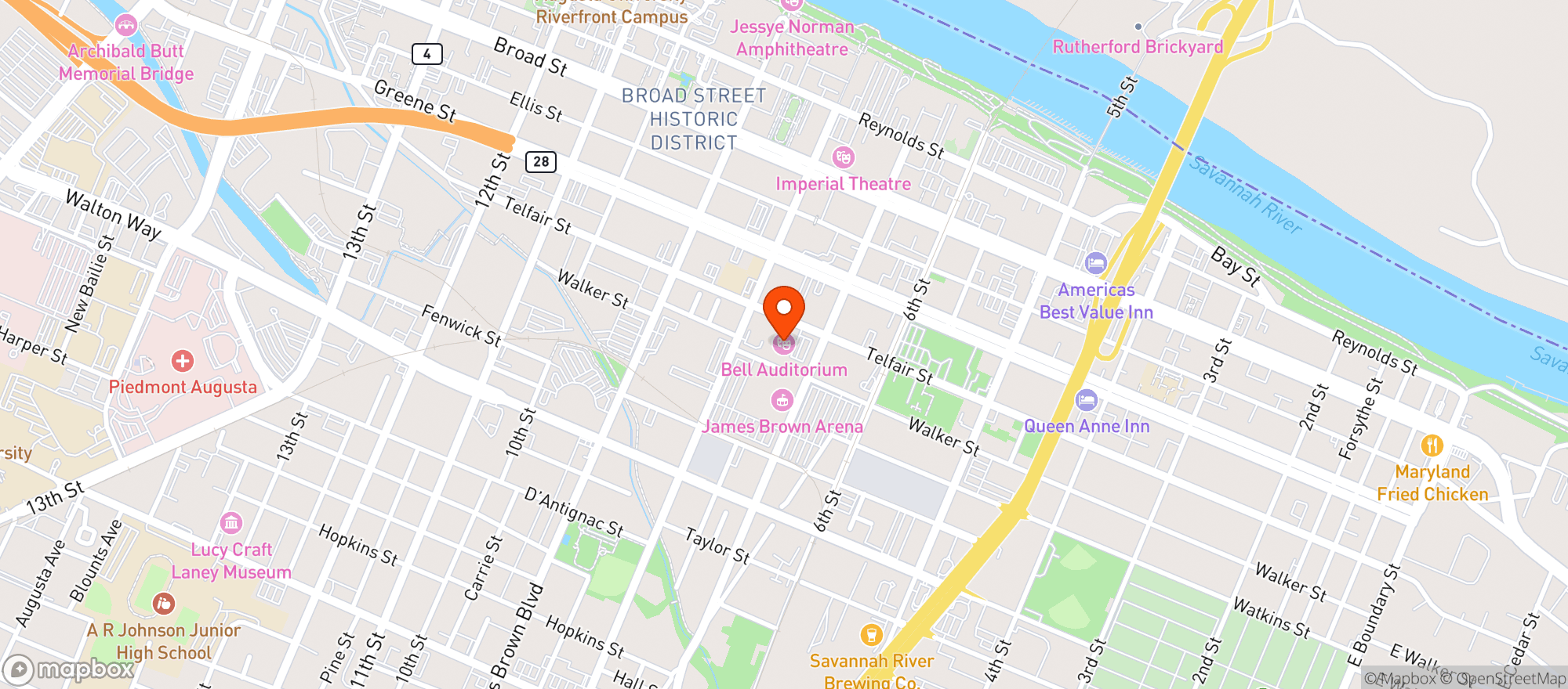 Map showing Spectra At Bell Auditorium
