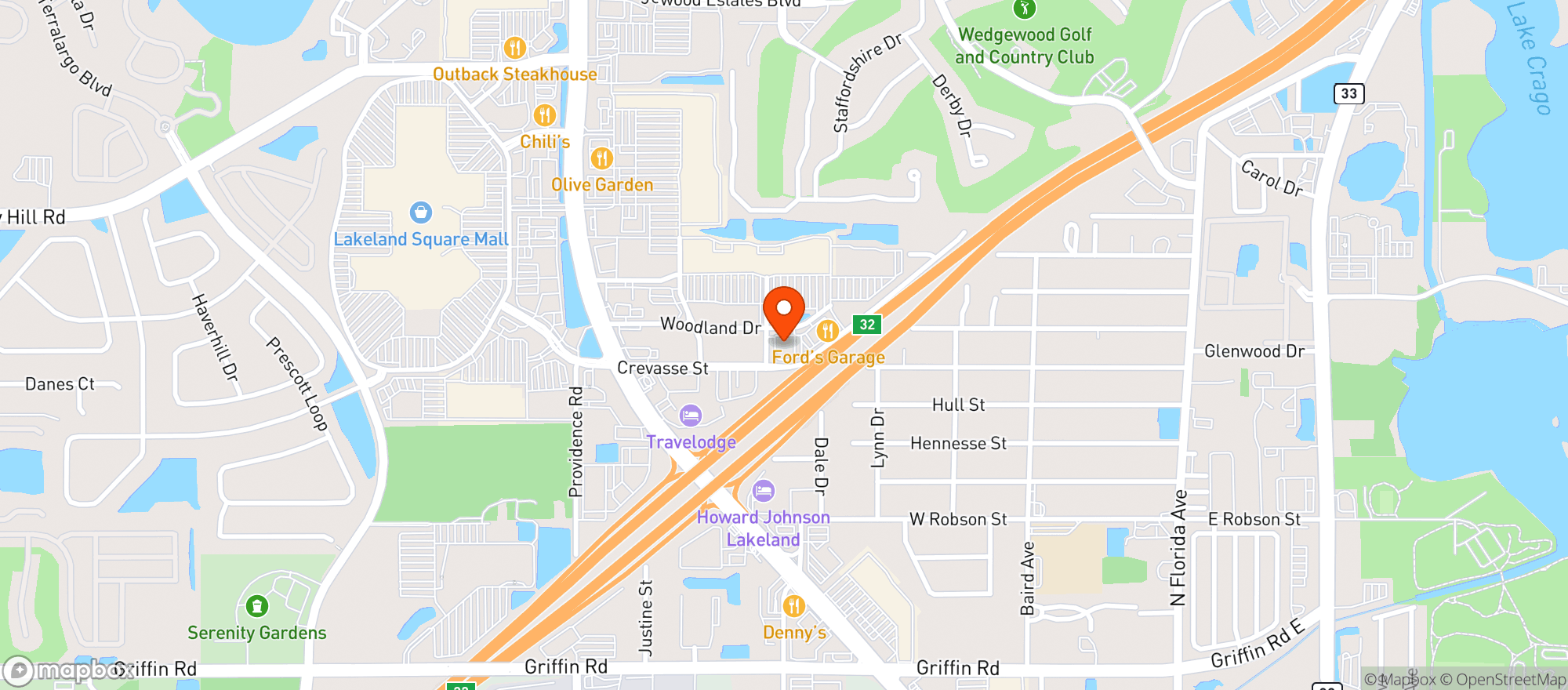 Map showing Millers Ale House