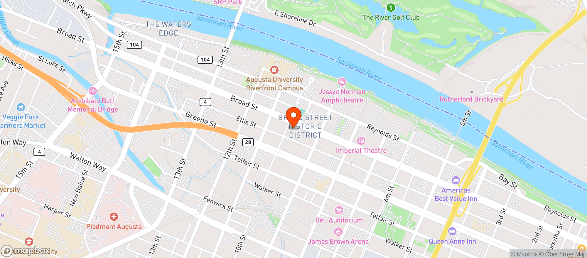 Map showing Still Water Taproom Inc