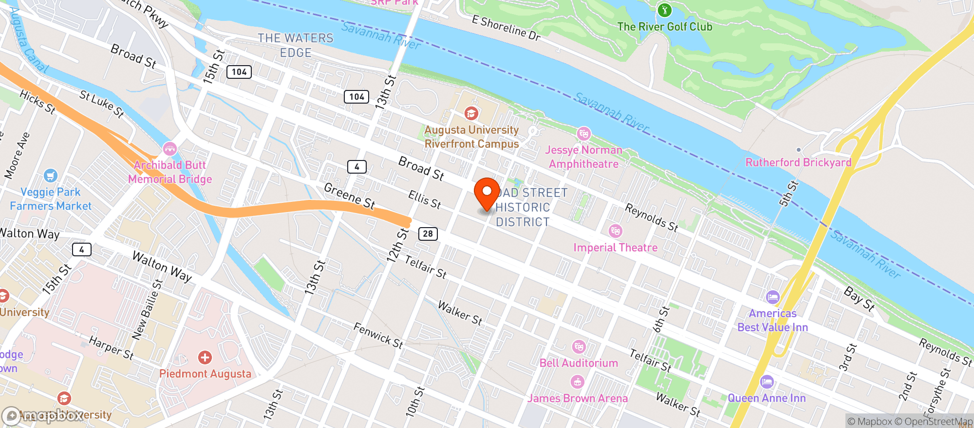 Map showing Tanks N Taps