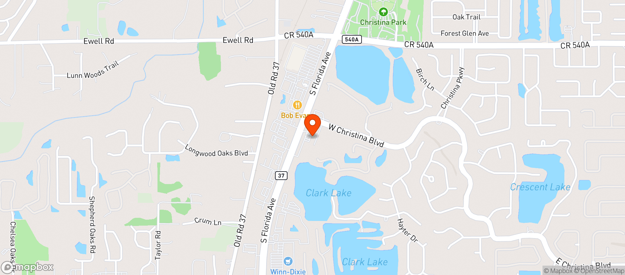 Map showing RACETRAC #2411