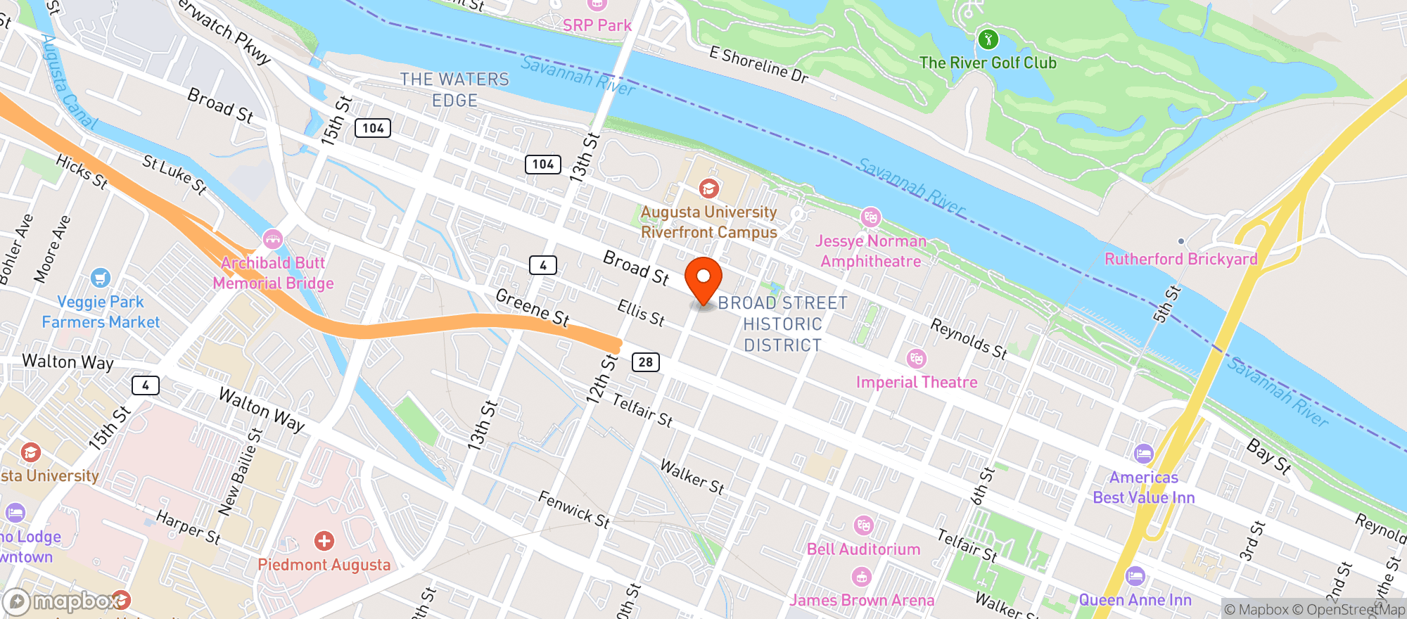 Map showing Whiskey Bar