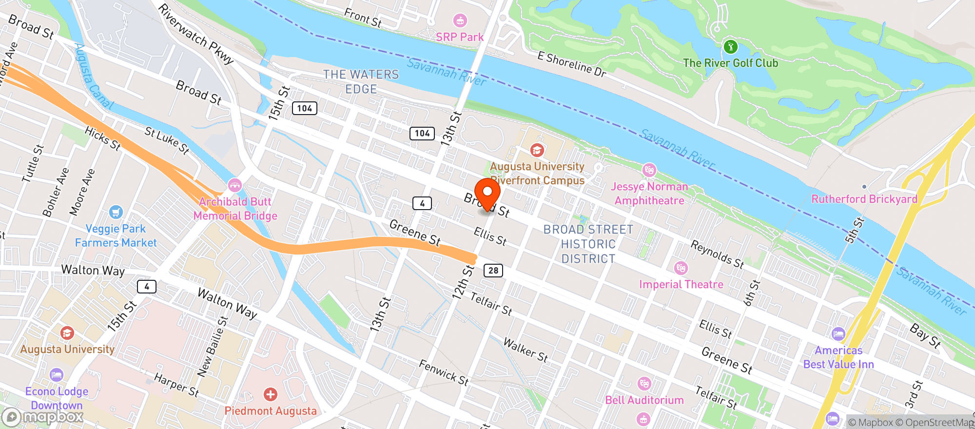 Map showing Farmhaus Burger