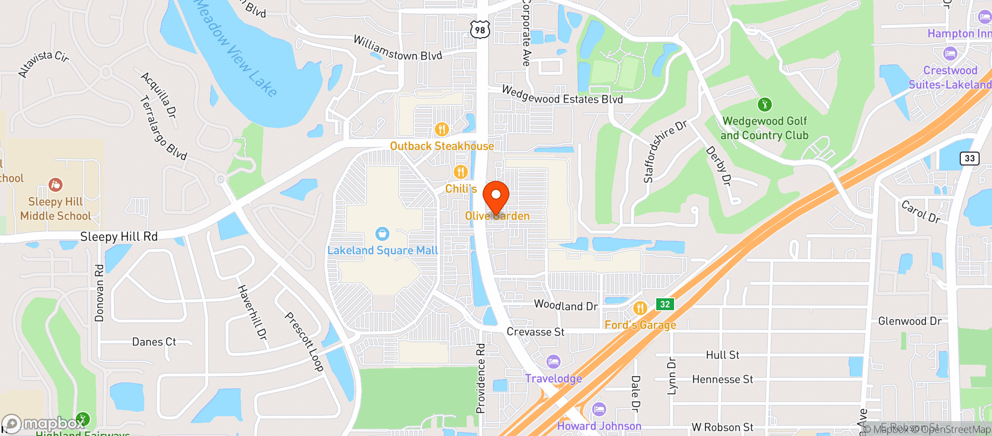 Map showing Twin Peaks Restaurant #116