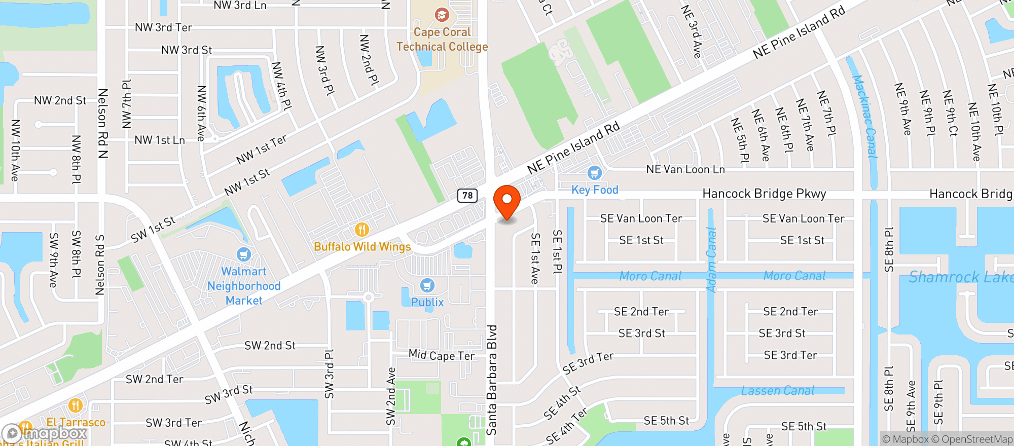 Map showing Gnc