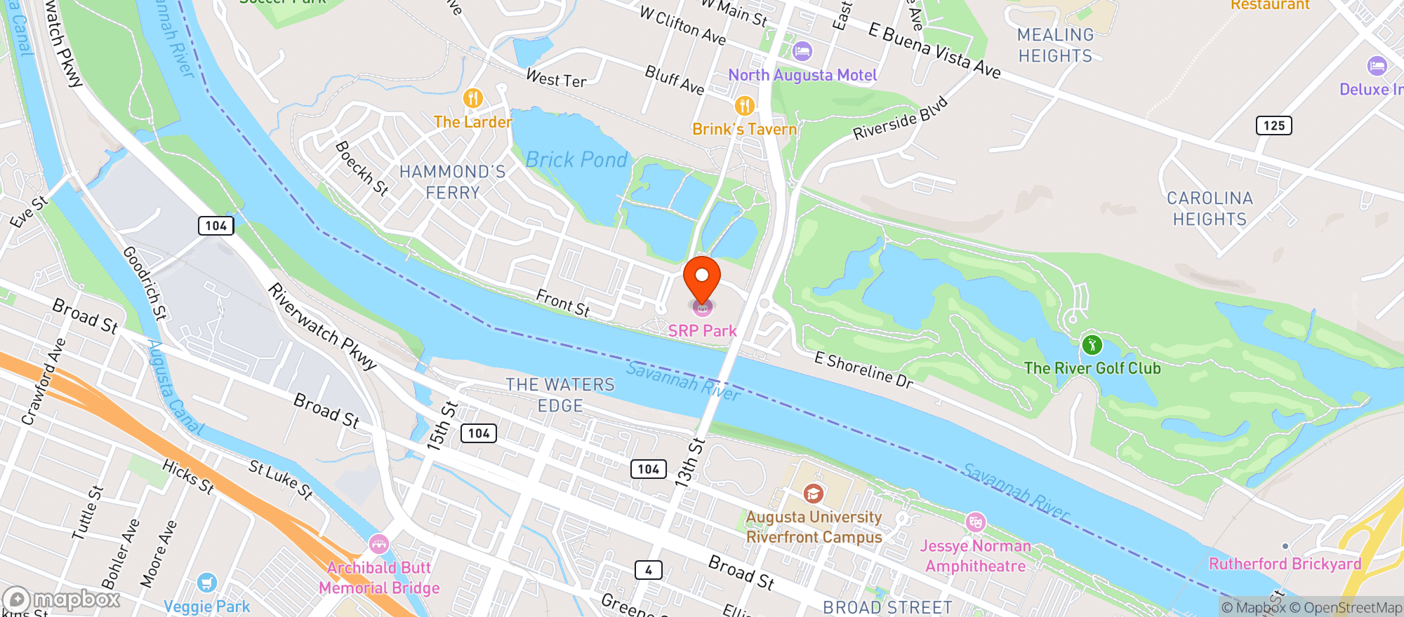 Map showing Srp Park