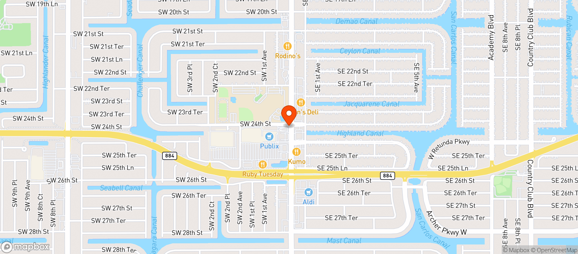 Map showing Gnc