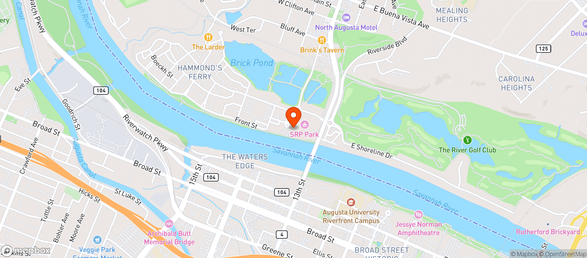 Map showing Southbound Smokehouse