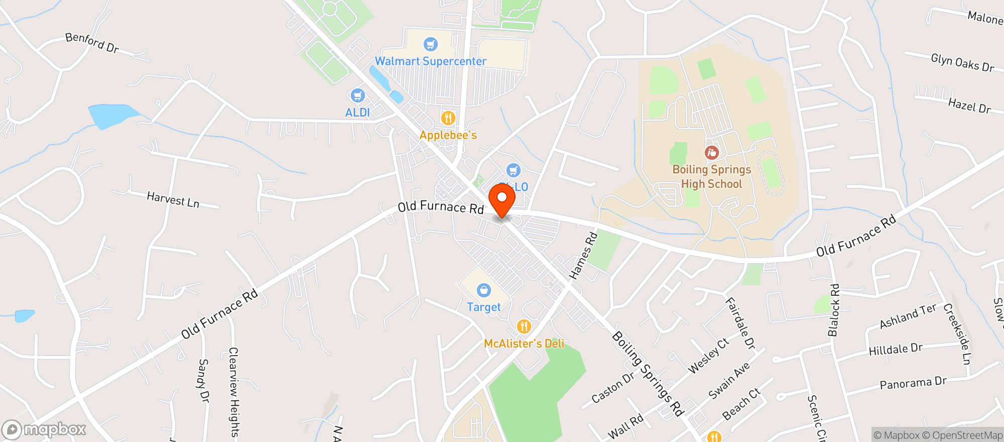 Map showing Target