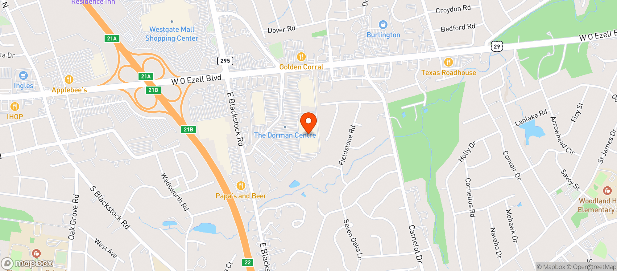 Map showing Walmart Supercenter