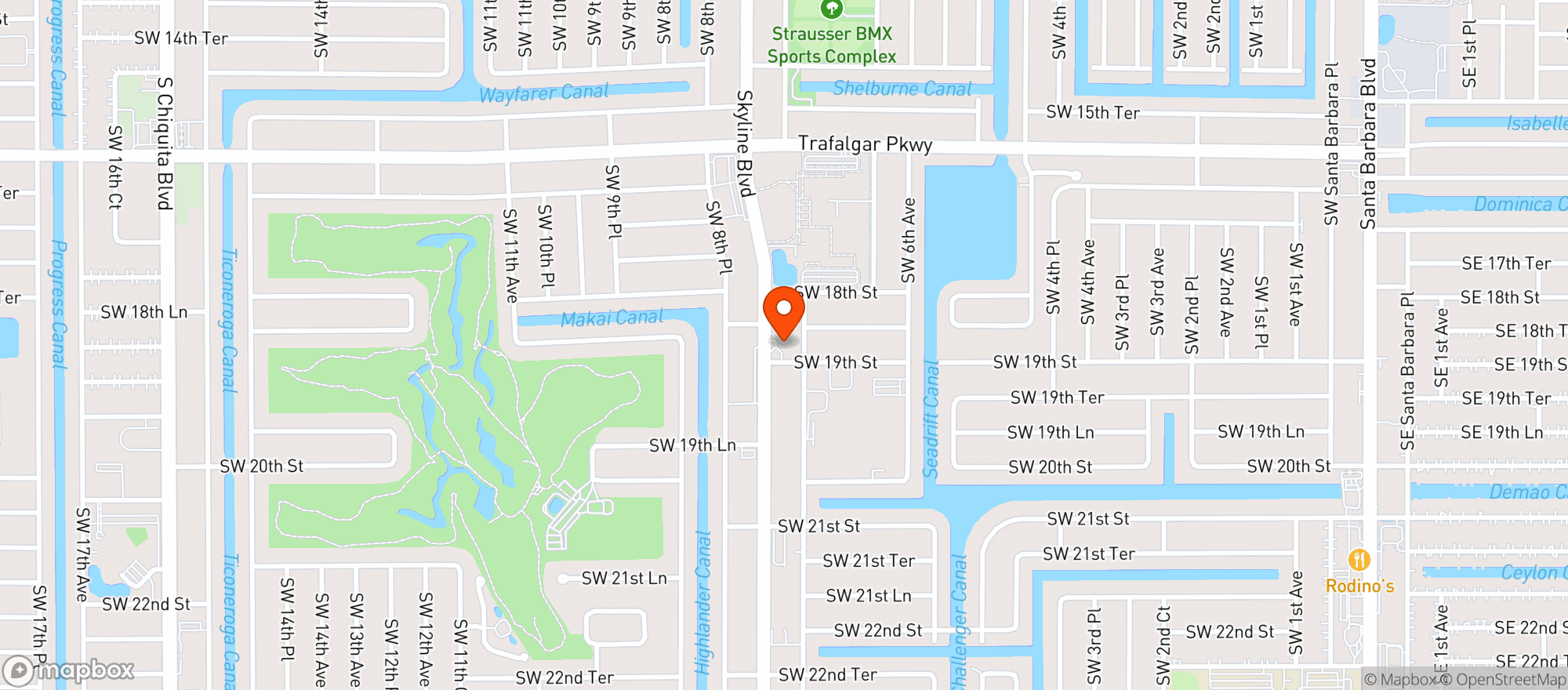 Map showing Circle K # 8805