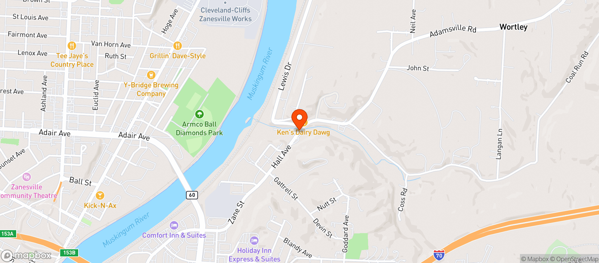 Map showing Riverside Cruise