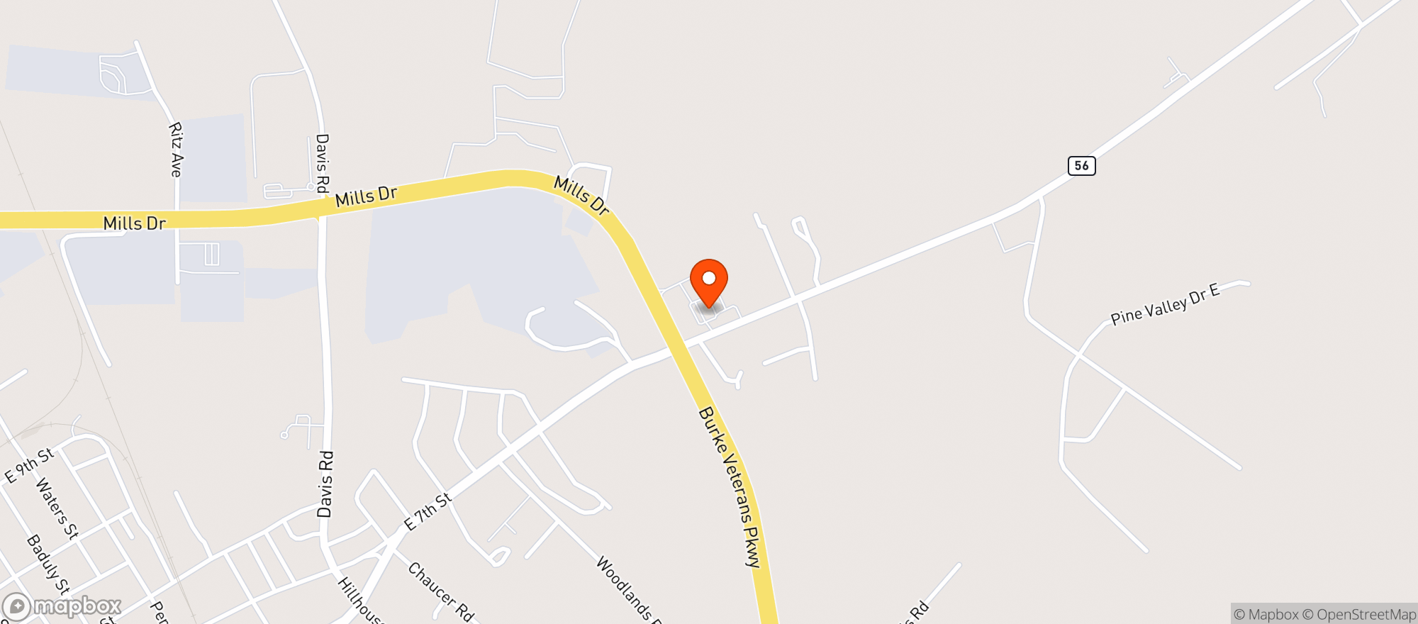 Map showing Gas Pro Travel Center