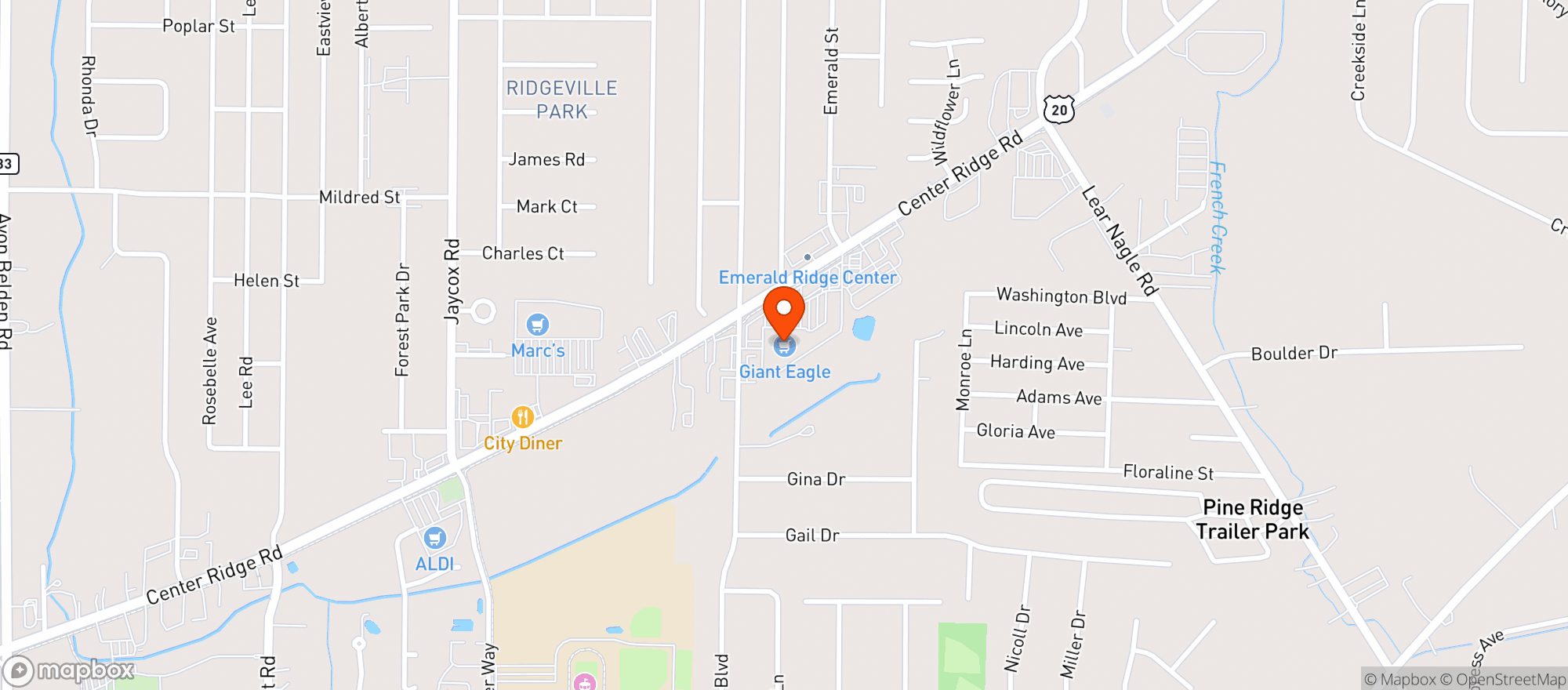 Map showing Giant Eagle #199