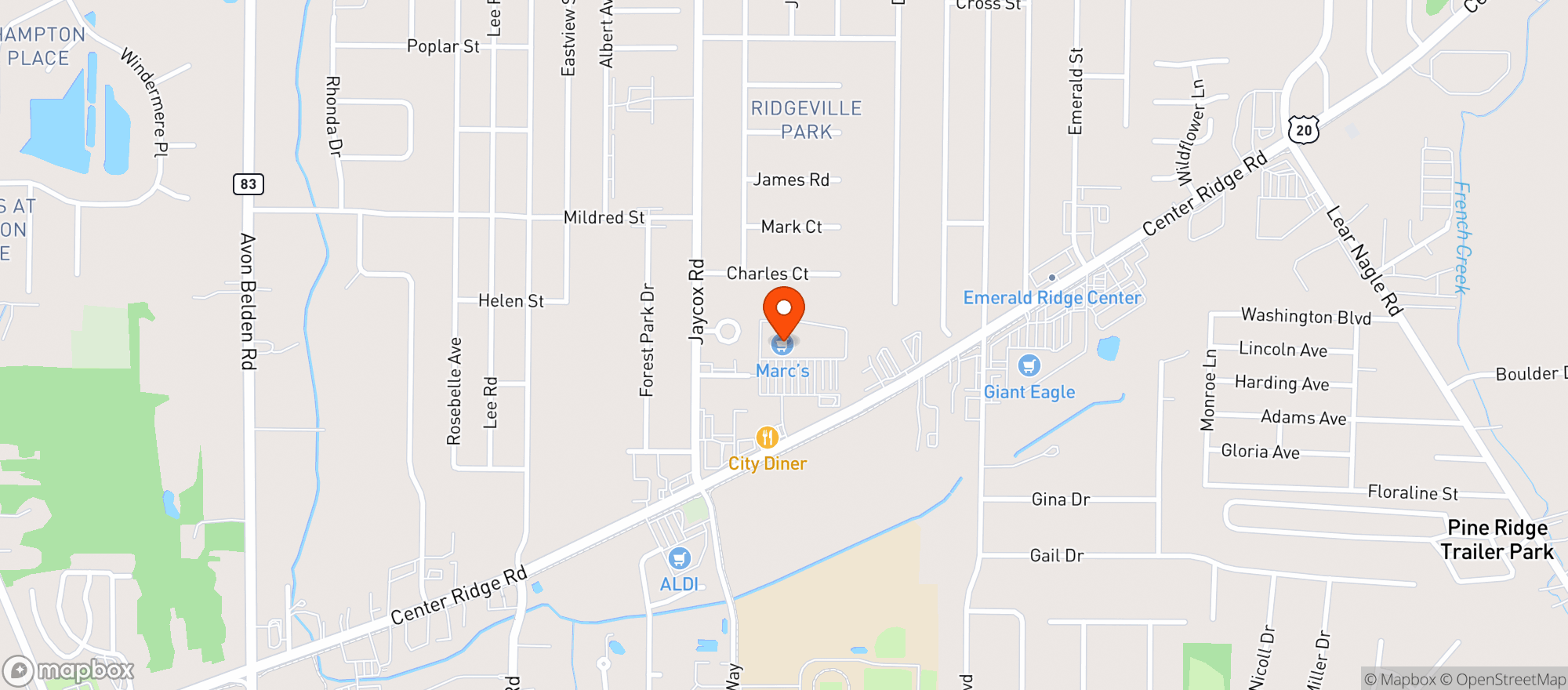 Map showing Marc's Stores