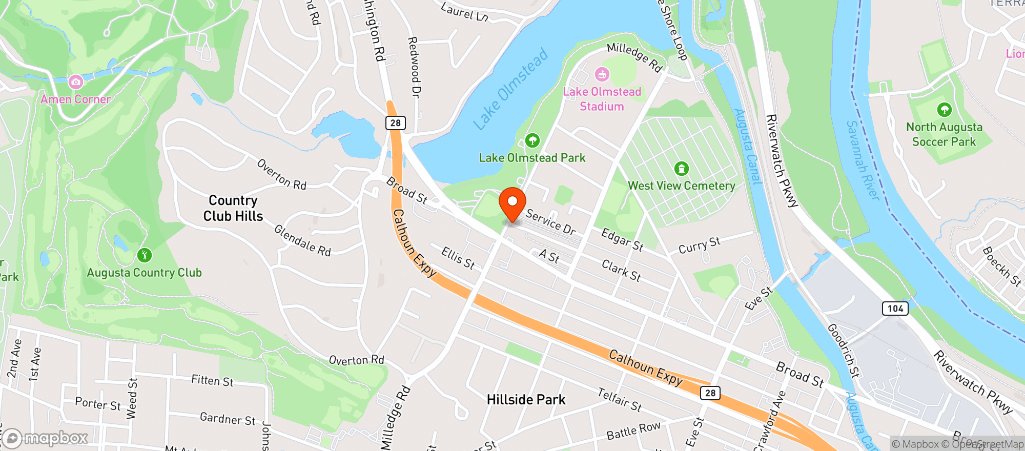 Map showing King Food Mart