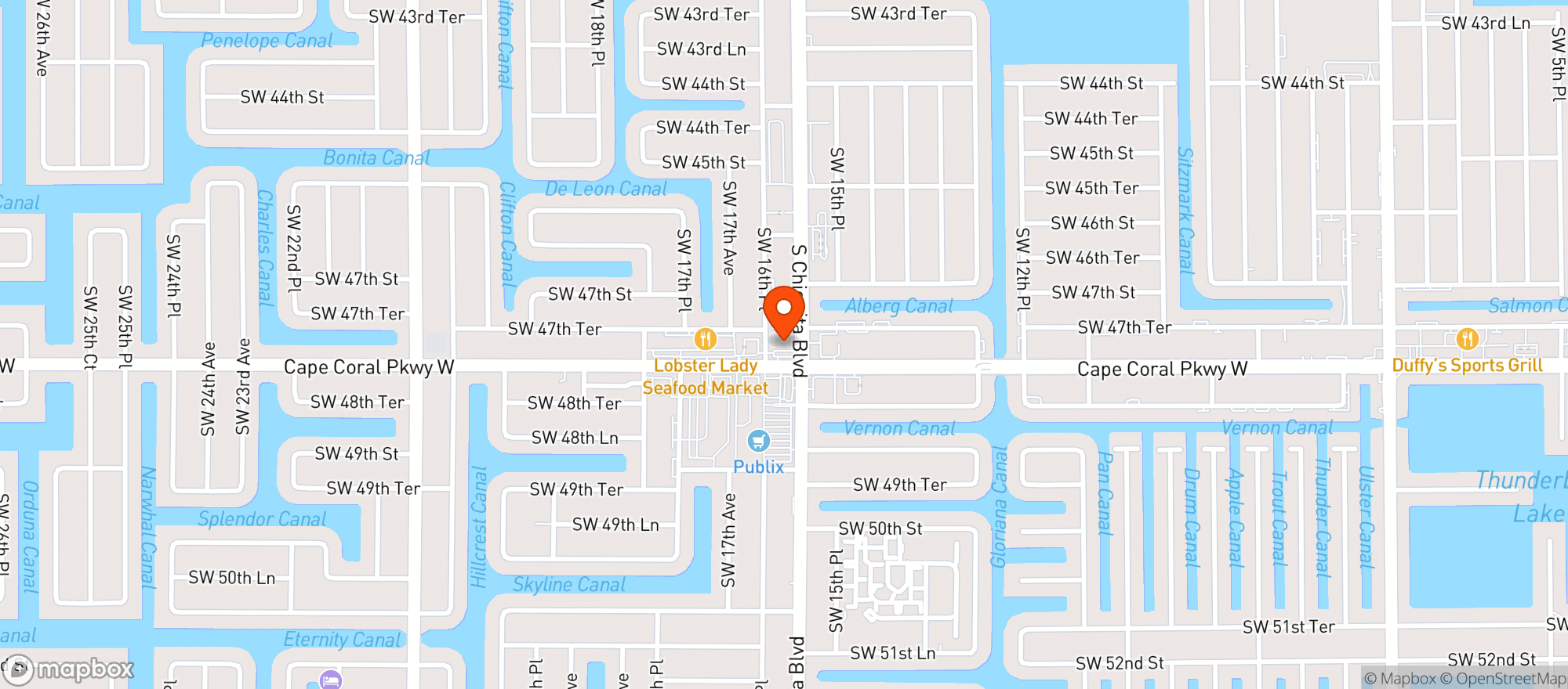 Map showing Circle K # 1719