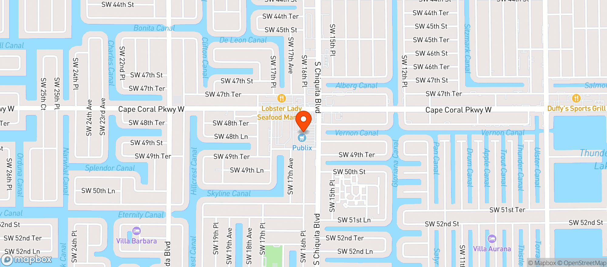 Map showing Publix